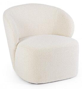 Poltrona Soggiorno 79,5x75,5x72 cm Babila in Bouclè Naturale