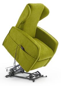 Poltrona Alzapersona Elettrica 2 Motori 73x101x86 cm Adele in Microfibra Dispositivo Medico 1 Verde