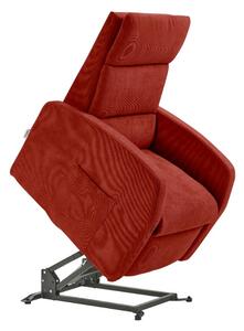 Poltrona Alzapersona Elettrica 2 Motori 72x111x86 cm Martina in Microfibra Dispositivo Medico 1 Rosso