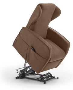 Poltrona Alzapersona Elettrica 2 Motori 73x101x86 cm Adele in Microfibra Dispositivo Medico 1 Marrone