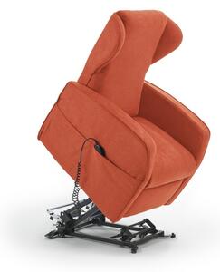 Poltrona Alzapersona Elettrica 2 Motori 73x101x86 cm Adele in Microfibra Dispositivo Medico 1 Arancione