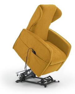 Poltrona Alzapersona Elettrica 2 Motori 73x101x86 cm Adele in Microfibra Dispositivo Medico 1 Giallo