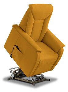 Poltrona Alzapersona Elettrica 2 Motori 82x108x84 cm Baila in Microfibra Dispositivo Medico 1 Giallo