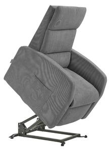 Poltrona Alzapersona Elettrica 2 Motori 72x111x86 cm Martina in Microfibra Dispositivo Medico 1 Grigio Chiaro