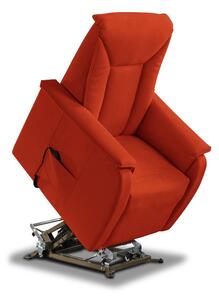 Poltrona Alzapersona Elettrica 2 Motori 82x108x84 cm Baila in Microfibra Dispositivo Medico 1 Rosso