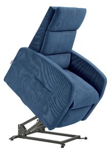 Poltrona Alzapersona Elettrica 2 Motori 72x111x86 cm Martina in Microfibra Dispositivo Medico 1 Celeste