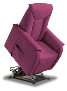 Poltrona Alzapersona Elettrica 2 Motori 82x108x84 cm Baila in Microfibra Dispositivo Medico 1 Viola