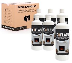 Bioetanolo 6 Litri Combustibile Ecologico per Camini Caminetti Biocamini