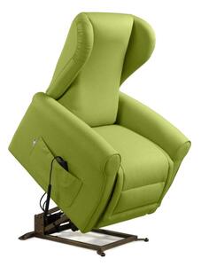 Poltrona Alzapersona Elettrica 2 Motori 90x100x90 cm Sofa in Microfibra Dispositivo Medico 1 Verde