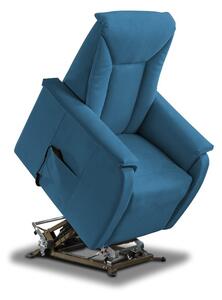 Poltrona Alzapersona Elettrica 2 Motori 82x108x84 cm Baila in Microfibra Dispositivo Medico 1 Celeste