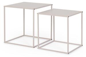 Set di tavolini da salotto beige in metallo 2 pz 38x38 cm Alrik – Yes Everyday