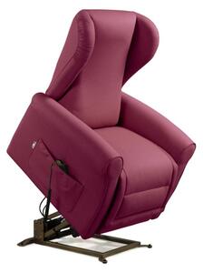 Poltrona Alzapersona Elettrica 2 Motori 90x100x90 cm Sofa in Microfibra Dispositivo Medico 1 Viola
