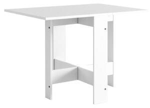 Tavolo Pieghevole Salvaspazio 130x76x73,4 cm in MDF Artemio Bianco