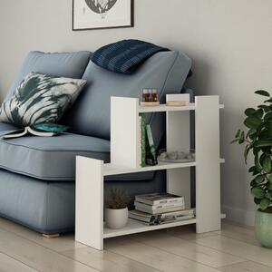 Tavolino da Soggiorno Laterale 77x26x68 cm in MDF Mua Bianco