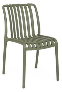 Sedia da esterno verde in plastica Billie – Bizzotto