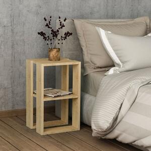 Comodino 1 Ripiano 55x30x34 cm in MDF Lonie Rovere