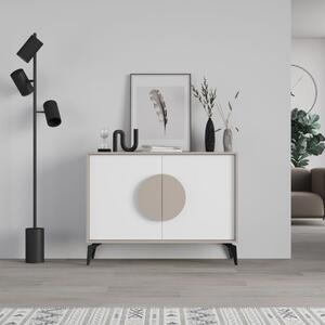 Madia 2 Ante 110x35,6x82 cm in MDF Gora Light Mocha