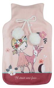 Borsa dell'acqua calda rosa chiaro in lana di pecora 1,8 l Bambi – douceur d'intérieur