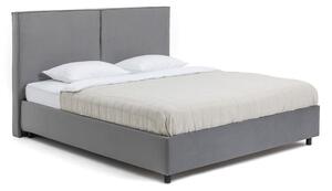 Letto matrimoniale imbottito grigio con contenitore con rete inclusa 160x200 cm Myra Bold – Bonami Selection