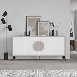 Madia 4 Ante 180x35,6x82 cm in MDF Gora Light Mocha
