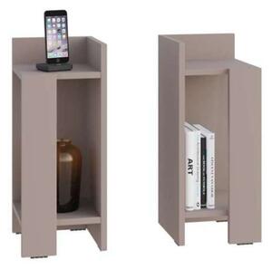 Set 2 Comodini 25x25x60 cm in MDF Elos Light Mocha