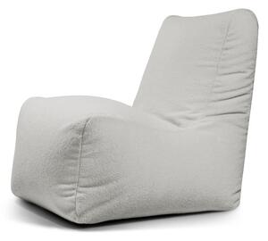Puof a sacco grigio chiaro con rivestimento in bouclé Seat Lounge – SLOWDOWN