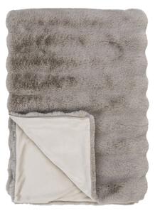 Coperta grigia/beige in pelliccia finta 130x180 cm Galena – House Nordic