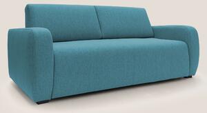 Divano Letto 3 Posti 195x93x100 cm in Tessuto Azzurro