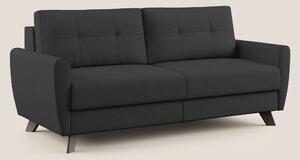 Divano Letto 2 Posti 168x97x96 cm in Tessuto Nero