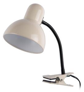 Lampada da tavolo beige in metallo con struttura flessibile/con clip (altezza totale 33,5 cm) New Retro – Leitmotiv