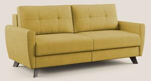 Divano Letto 2 Posti 168x97x96 cm in Tessuto Giallo