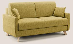 Divano Letto 2 Posti 160x94x97 cm in Tessuto Giallo