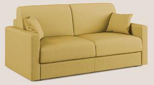Divano Letto 2 Posti 166x92x96 cm in Tessuto Giallo