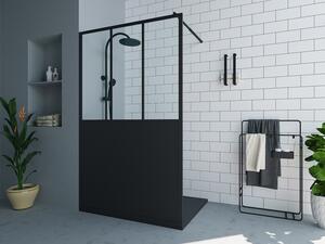 Porta per doccia walk-in Nero opaco Stile atelier 120 x 200 cm - URBANIK