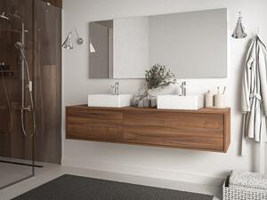 Mobile sotto lavabo sospeso L150 cm Naturale scuro - ISAURE II