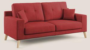 Divano 2 Posti 146x95x91 cm in Tessuto Rosso