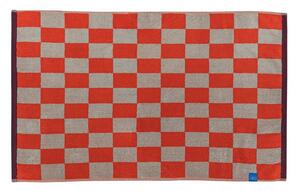 Tappetino per il bagno arancione/beige in cotone organico per la doccia 50x80 cm Retro – Mette Ditmer Denmark