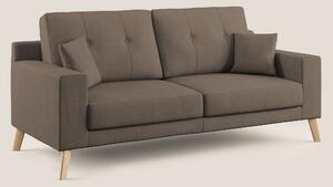 Divano 2 Posti 146x95x91 cm in Tessuto Marrone