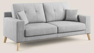 Divano 2 Posti 146x95x91 cm in Tessuto Grigio Chiaro