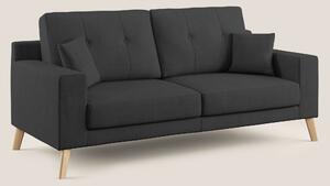 Divano 2 Posti 146x95x91 cm in Tessuto Nero