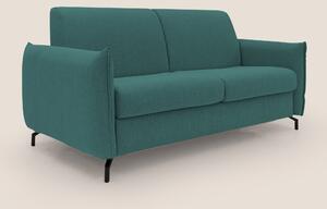 Divano Letto 2 Posti 175x95x96 cm in Tessuto Petrolio