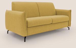 Divano Letto 2 Posti 175x95x96 cm in Tessuto Giallo