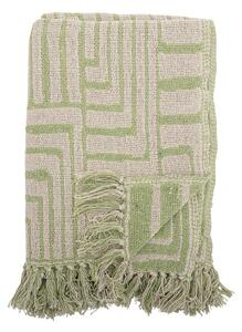 Coperta verde in misto cotone 130x155 cm Velva – Bloomingville