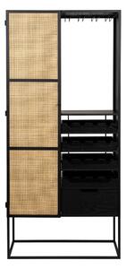 Portabottiglie in rattan nero per 16 bottiglie, 80x175 cm Guuji - White Label