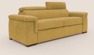 Divano Letto 3 Posti 200x100x95 cm in Tessuto Giallo