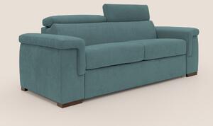 Divano Letto 3 Posti 200x100x95 cm in Tessuto Petrolio