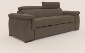 Divano Letto 3 Posti 200x100x95 cm in Tessuto Marrone