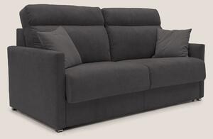 Divano Letto 2 Posti 156x102x97 cm in Tessuto Nero