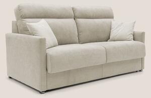 Divano Letto 2 Posti 156x102x97 cm in Tessuto Panna