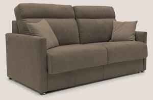 Divano Letto 2 Posti 156x102x97 cm in Tessuto Marrone
